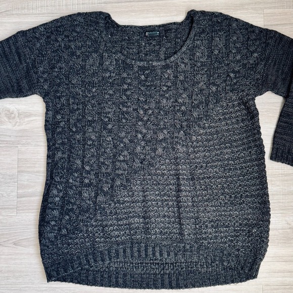 Women's Long Sleeve Brown Wool Blend Pullover Knit Sweater XL  Academia Cozy - Picture 3 of 9